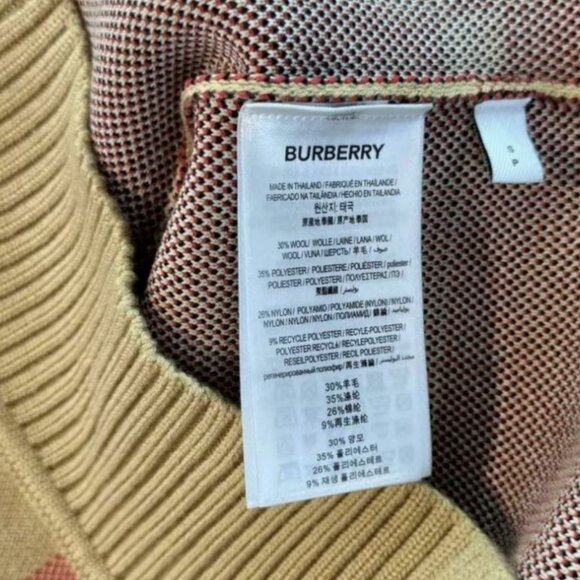 Burberry SS22 check jacquard V-neck s - Picture 4 of 5